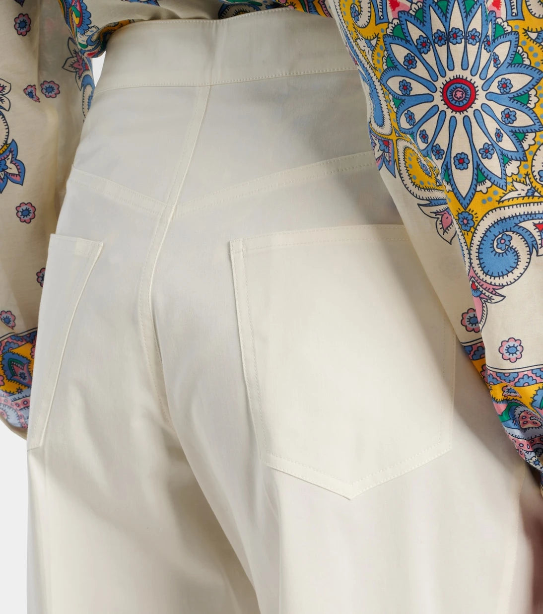 Etro - Pamuk karışımı geniş paça pantolon
