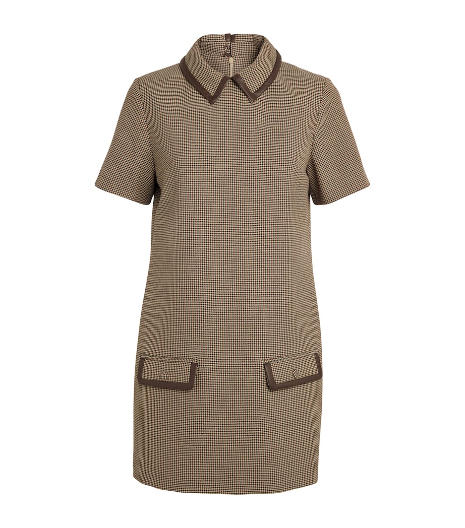 Multi Check Collared Mini Dress