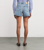 PAIGE Blue High-Rise Dani Denim Shorts