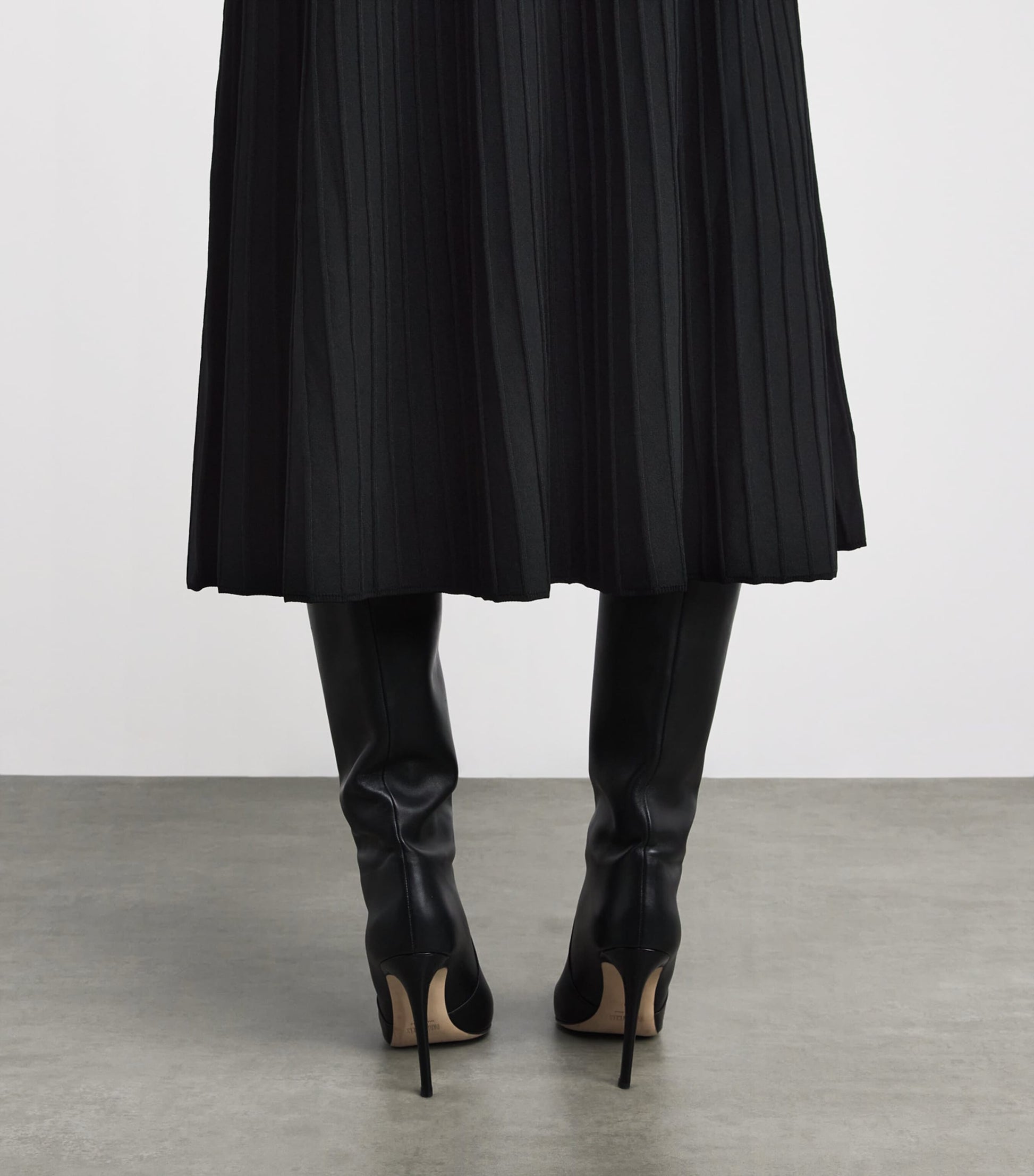 Simkhai Black Ribbed Phillipa Midi Dress