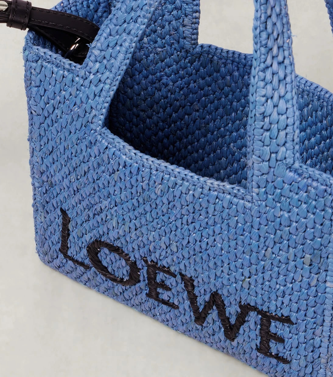 Loewe - Paula's Ibiza Mini logo raffia shopper