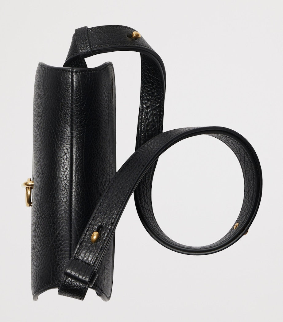 Burberry Black Mini Leather Rocking Horse Shoulder Bag