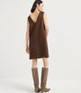 Brunello Cucinelli Brown Satin Cady Mini Dress
