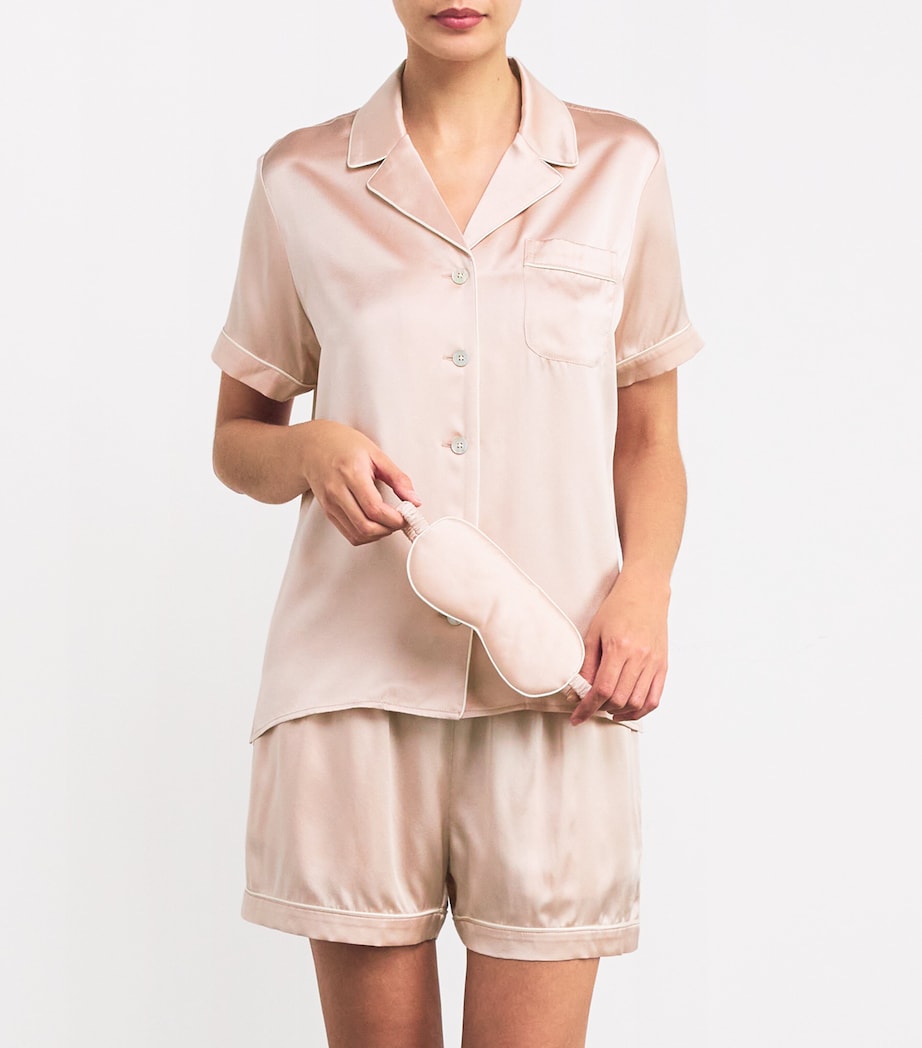 Pink Silk Satin Sleep Mask