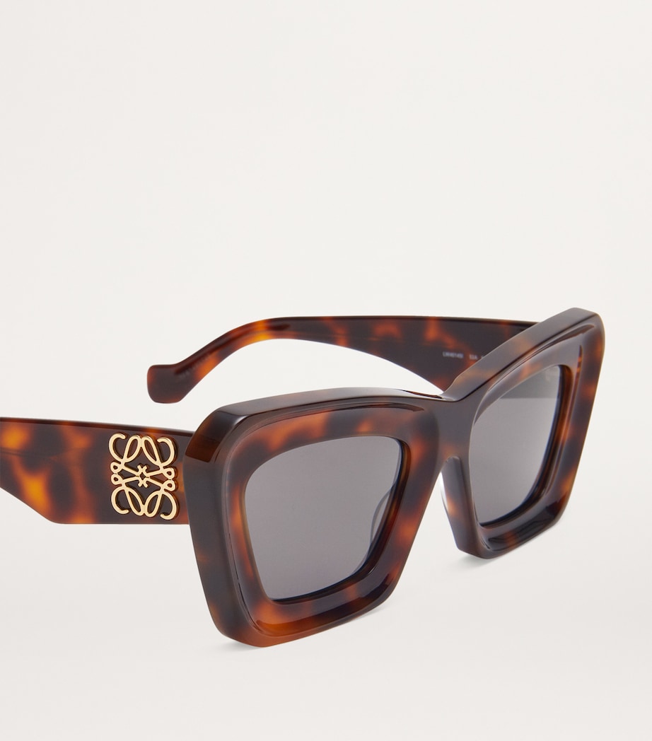 LOEWE Brown Bevelled Cat Eye Sunglasses
