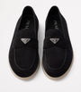 Suede Logo Loafers