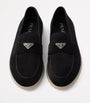 Prada Suede Logo Loafers