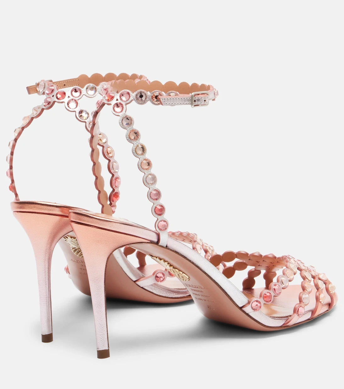Aquazzura - Tequila embellished leather sandals