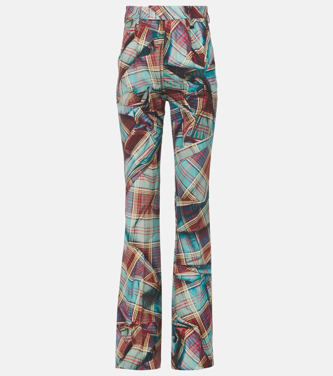 Vivienne Westwood - W Ray tartan virgin wool flared pants