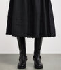 DÔEN Black Organic Cotton Sebastiane Midi Skirt