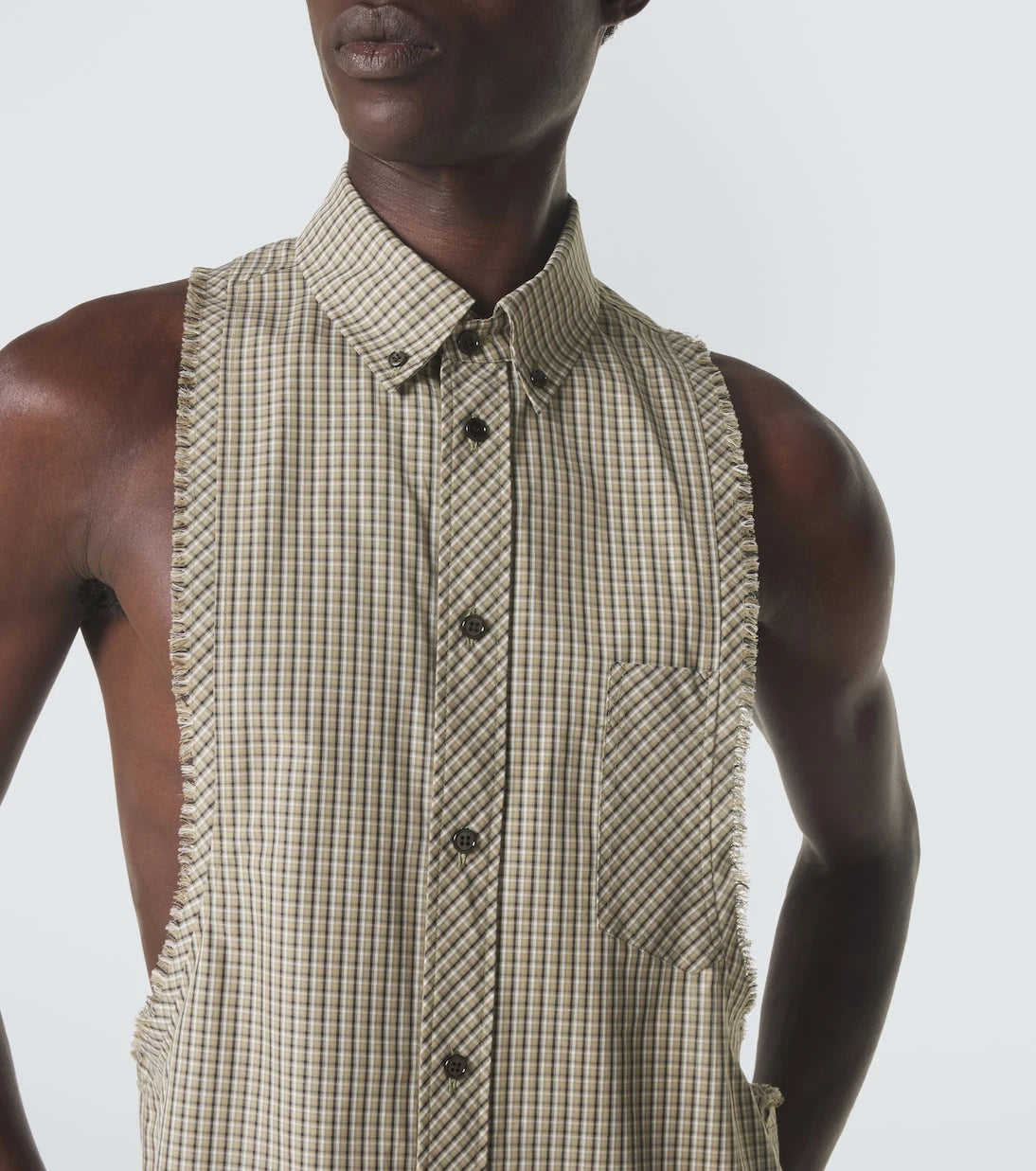 Versace - Checked cotton shirt
