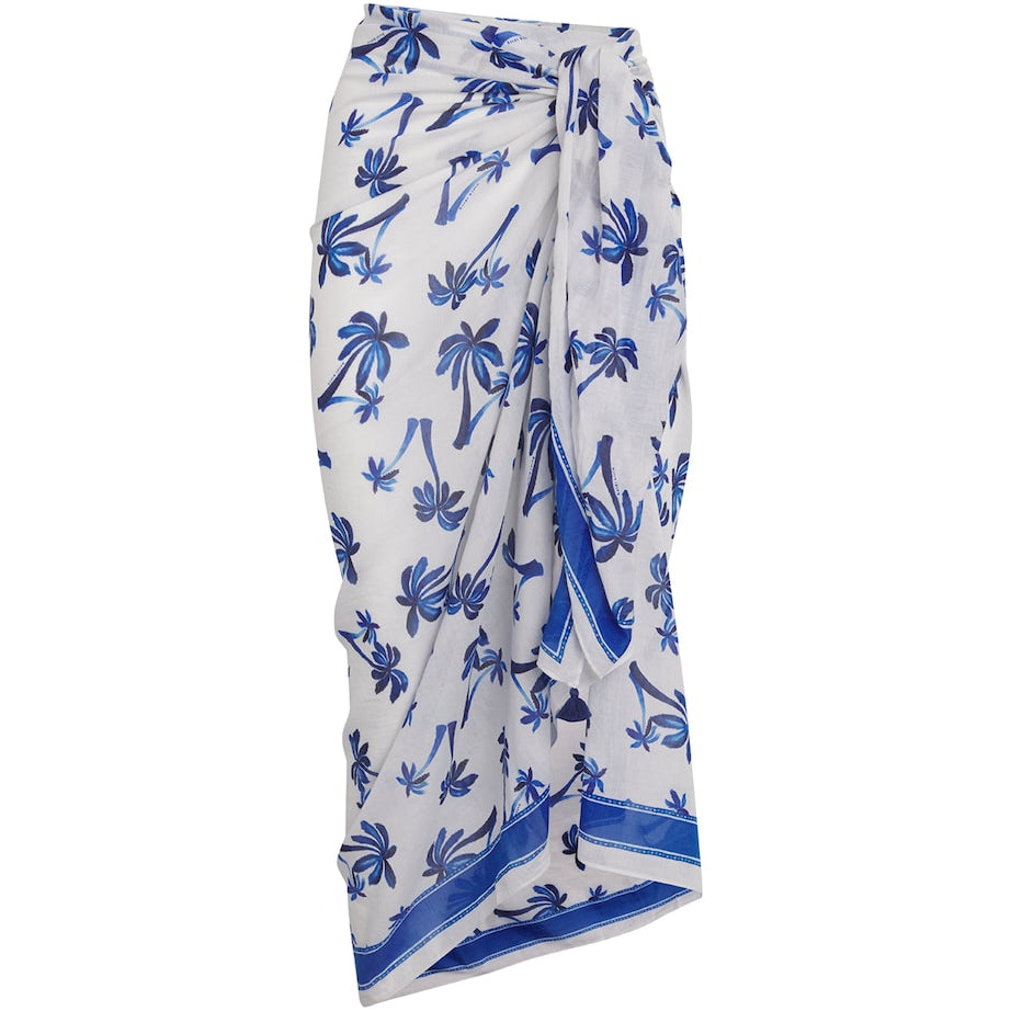 Heidi Klein Multi Cotton-Silk Palm Beach Sarong
