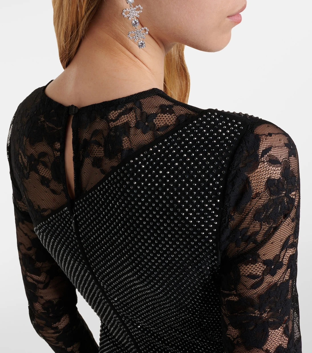 Self-Portrait - فستان دانتيل مُزين بأحجار الراين