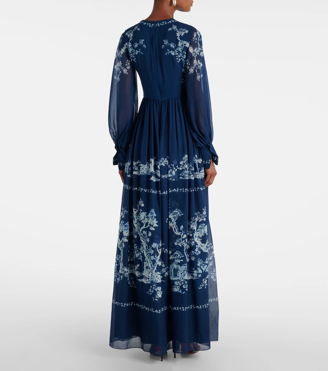 Erdem - Floral ruched silk gown