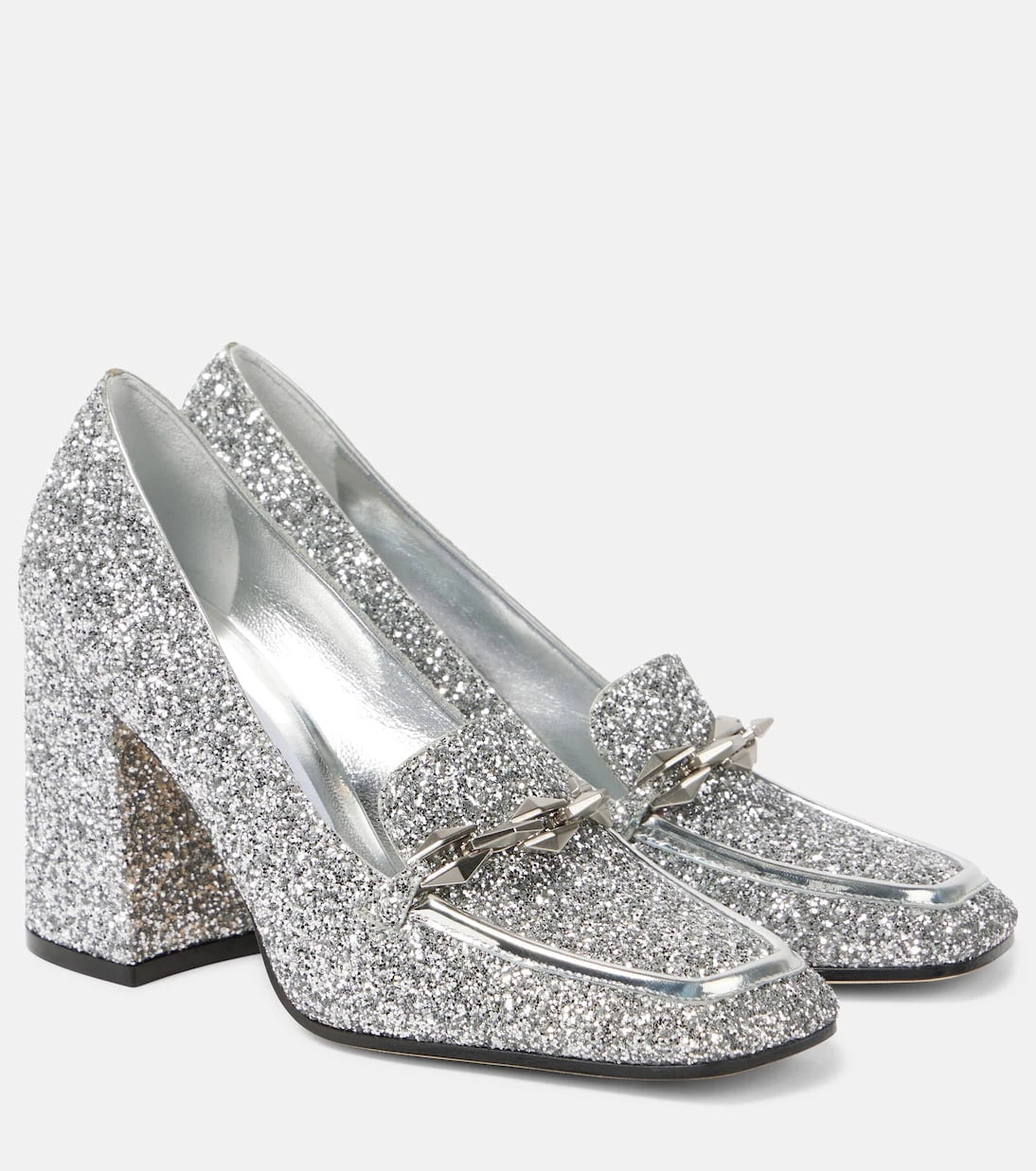 Jimmy Choo - Diamond Tilda 85 glitter loafer pumps