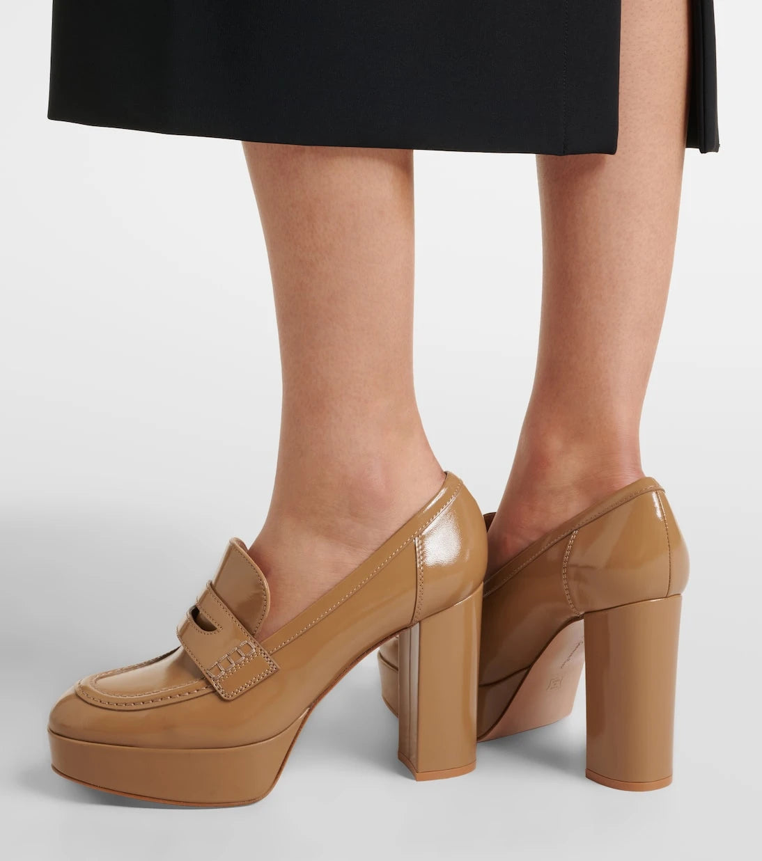 Gianvito Rossi - Jenna leather loafer pumps