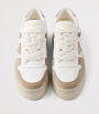 Prada Neutral Nappa Leather Downtown Sneakers