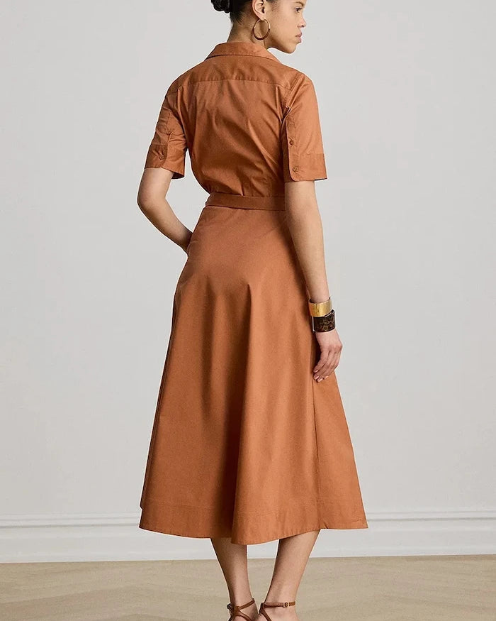 Lauren Ralph Lauren pamuklu gömlek elbise