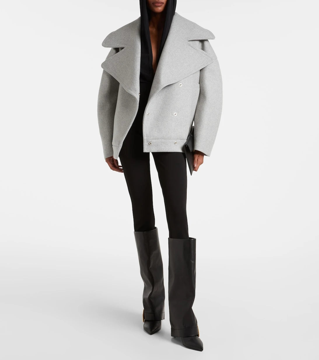 Balmain - Oversized wool and cashmere peacoat