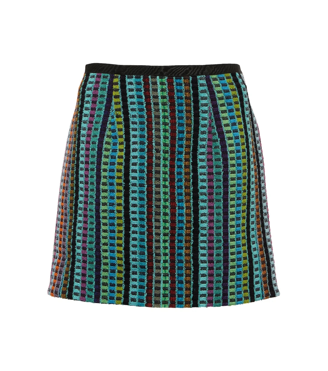 Marine Serre - Checked cotton terry miniskirt