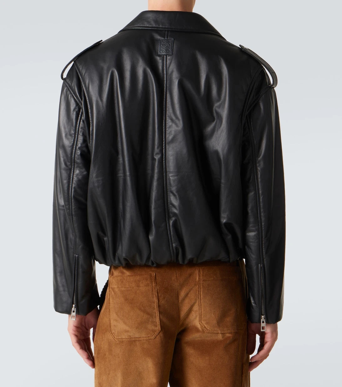Loewe - Balloon leather biker jacket