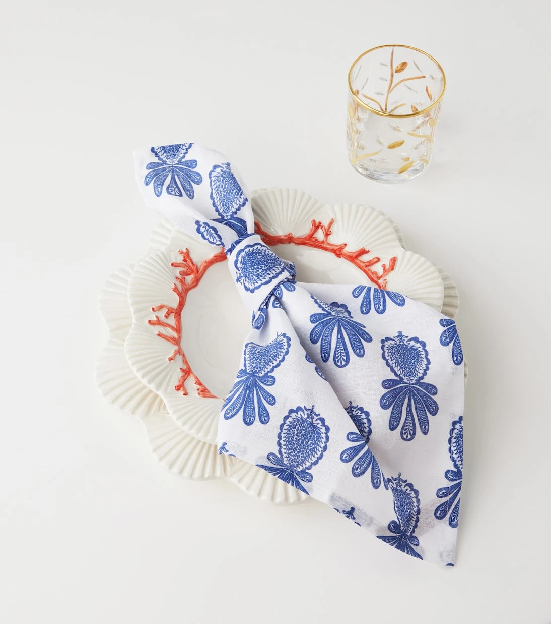 La DoubleJ - Large set of 6 printed linen napkins