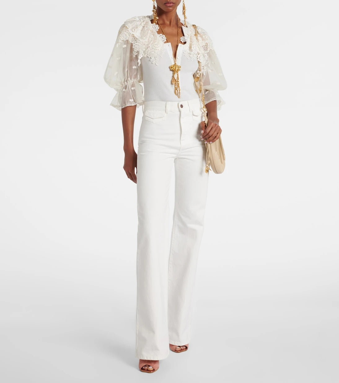 Chloé - High-rise flared jeans