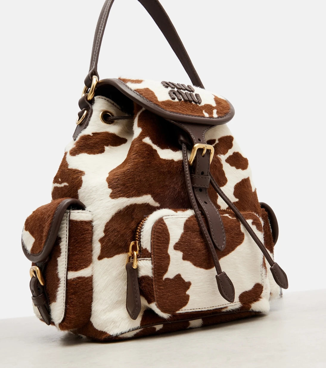 Miu Miu - Cow-print calf hair backpack