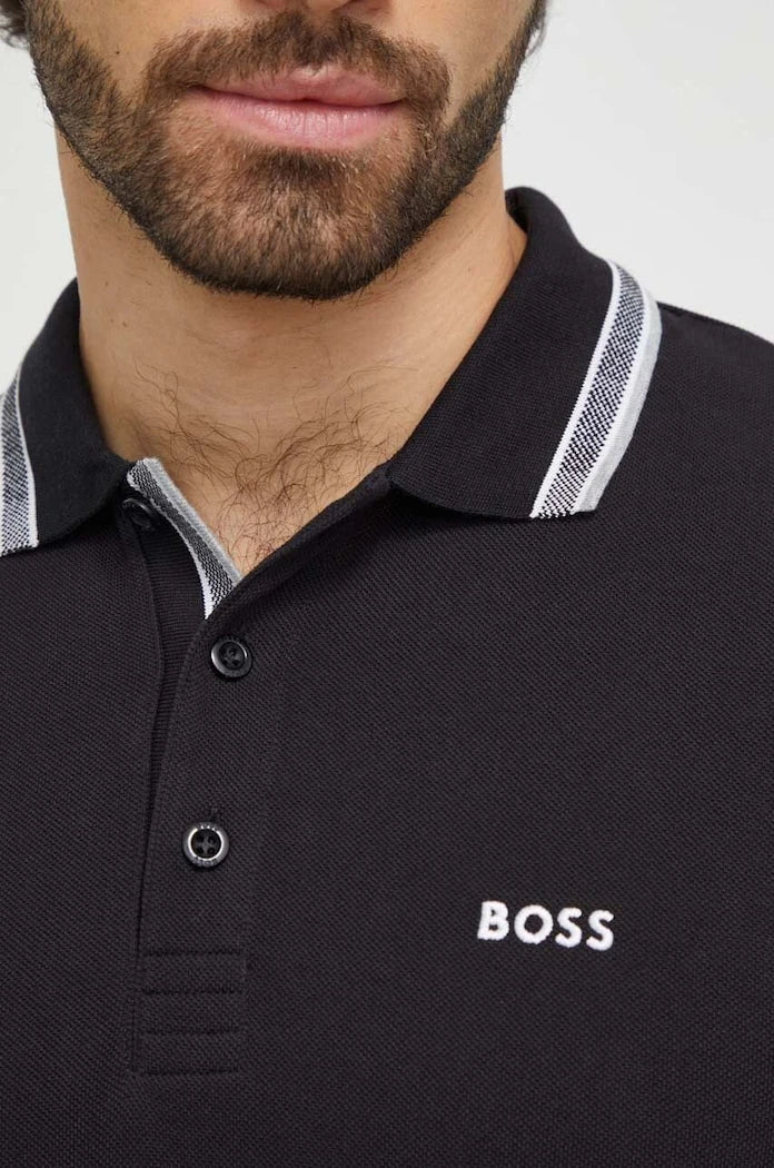BOSS Green Pamuklu Yakalı Erkek Tişört Paddy