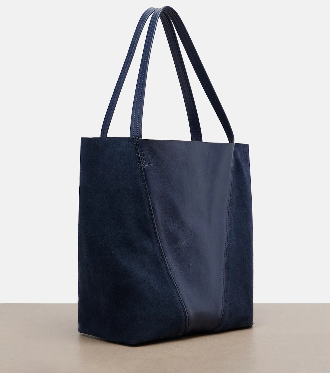 Chloé - Chloé Spin leather and suede tote bag