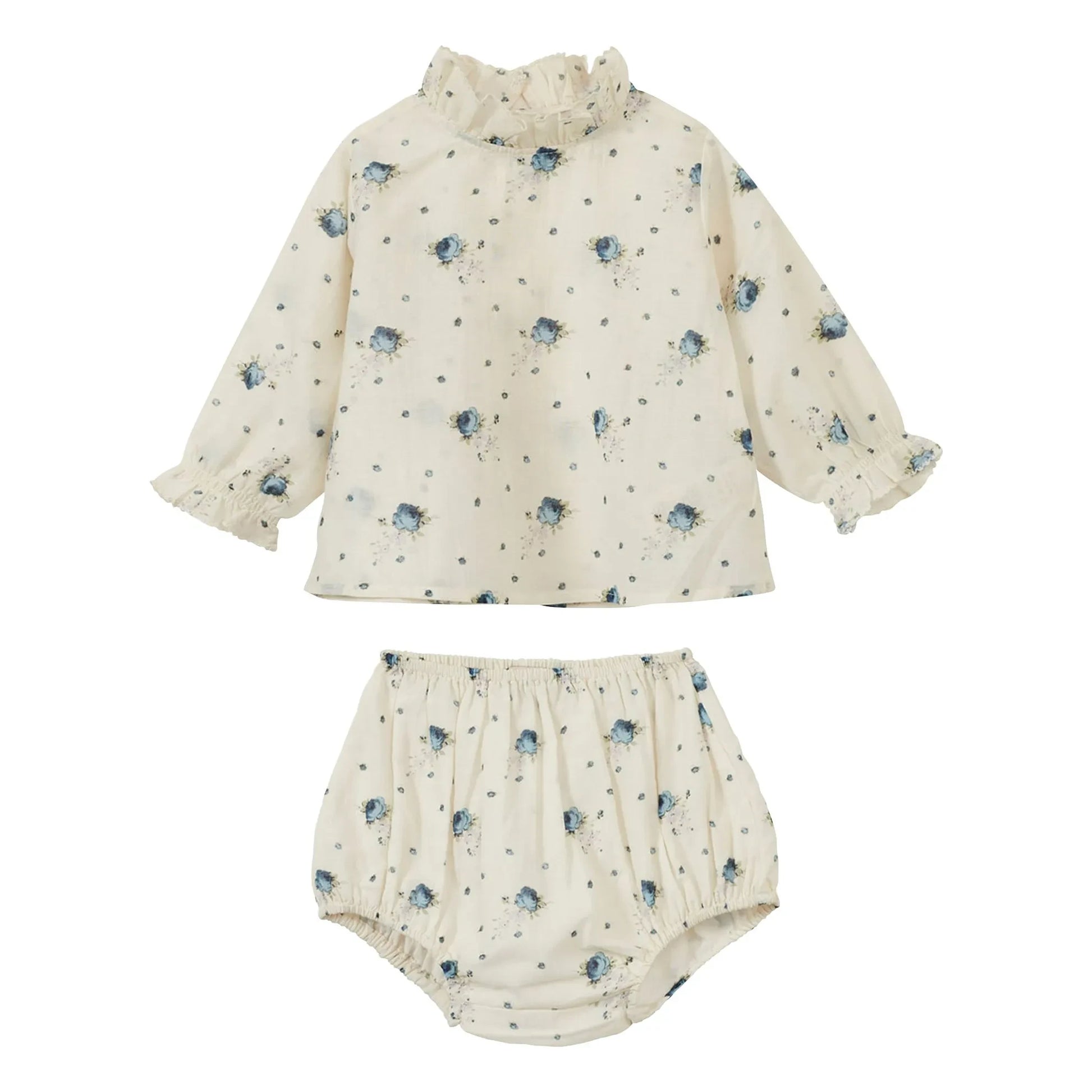 Caramel - Blouse and bloomer set Sana Fleurs | Ecru