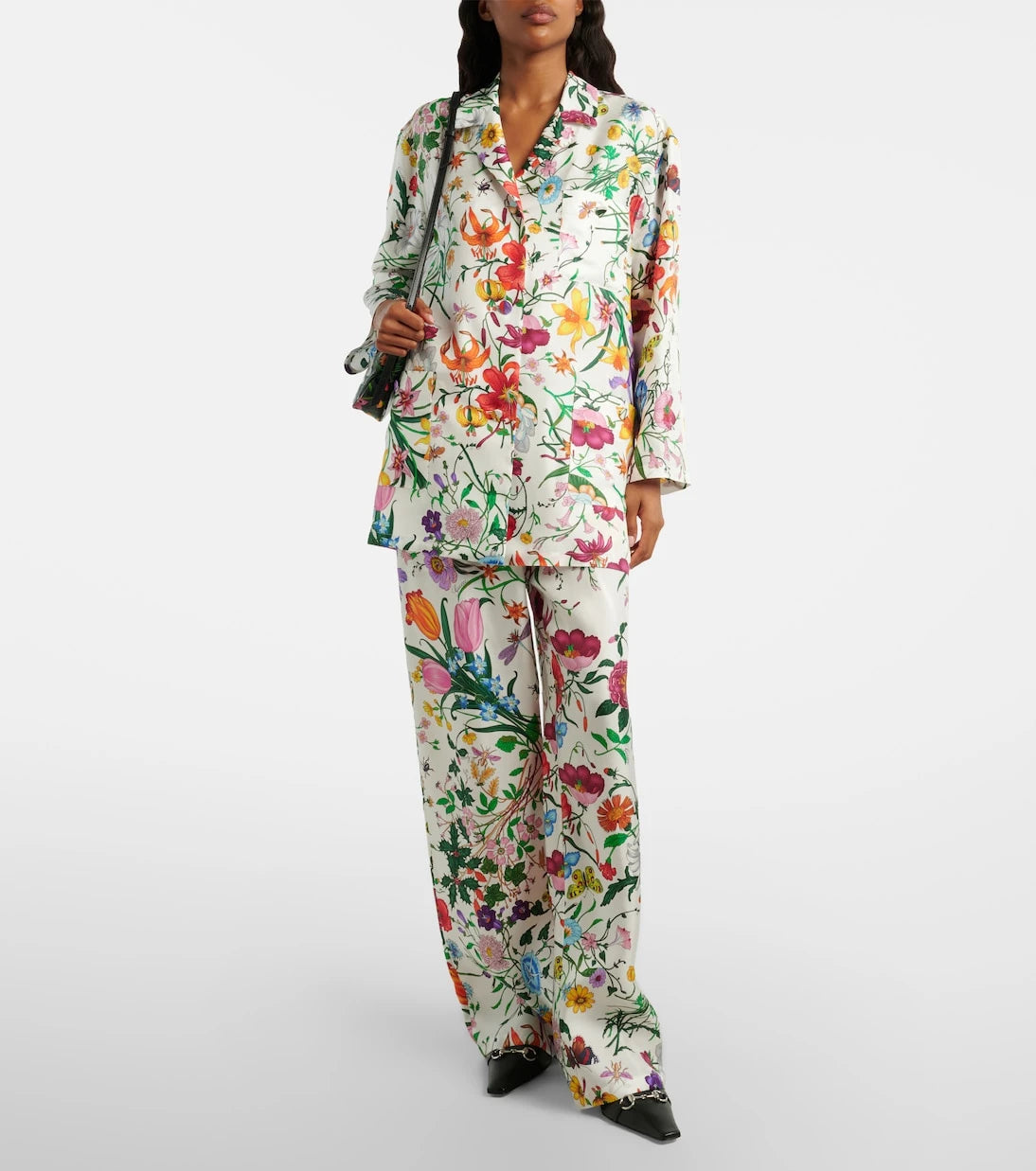 Gucci - Floral silk twill shirt