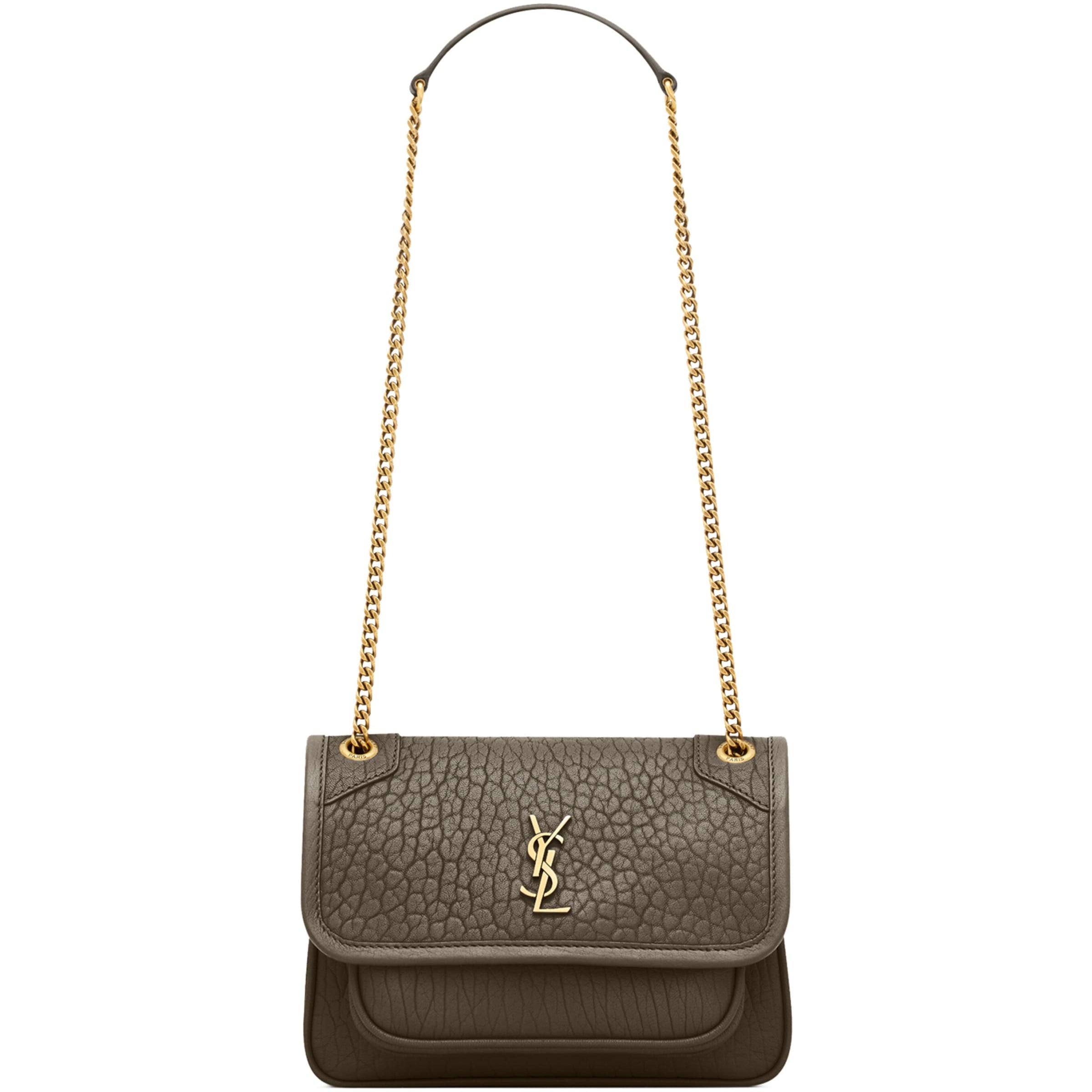 Saint Laurent Green Mini Leather Niki Shoulder Bag