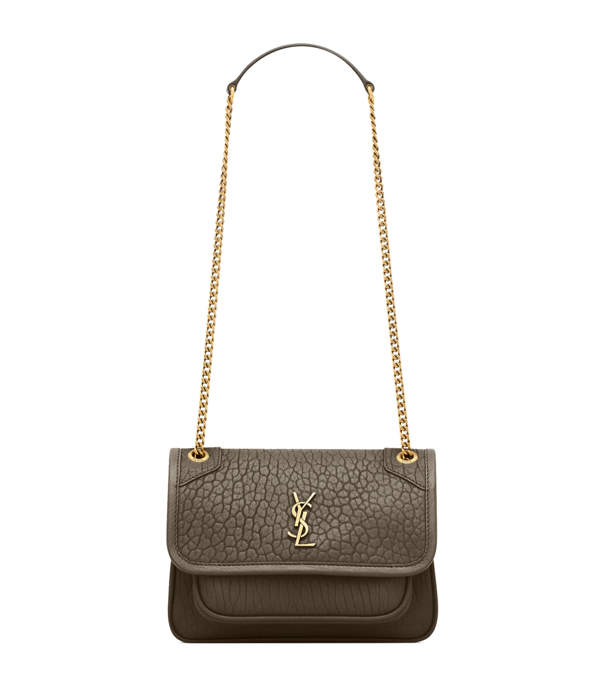 Saint Laurent Green Mini Leather Niki Shoulder Bag
