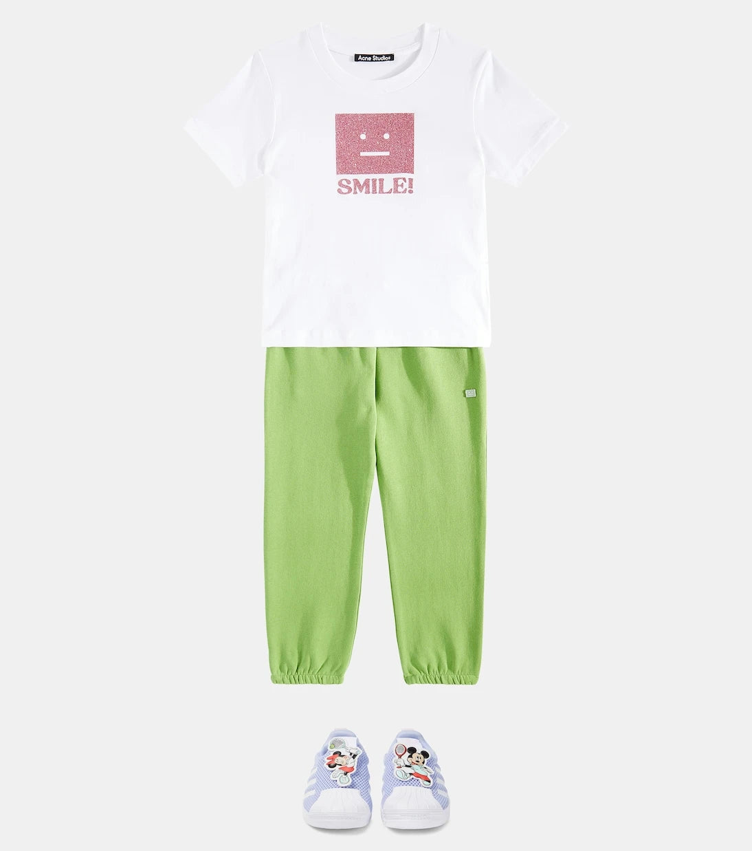 Acne Studios Kids - تي شيرت قطني جيرسيه "ناش فيس"