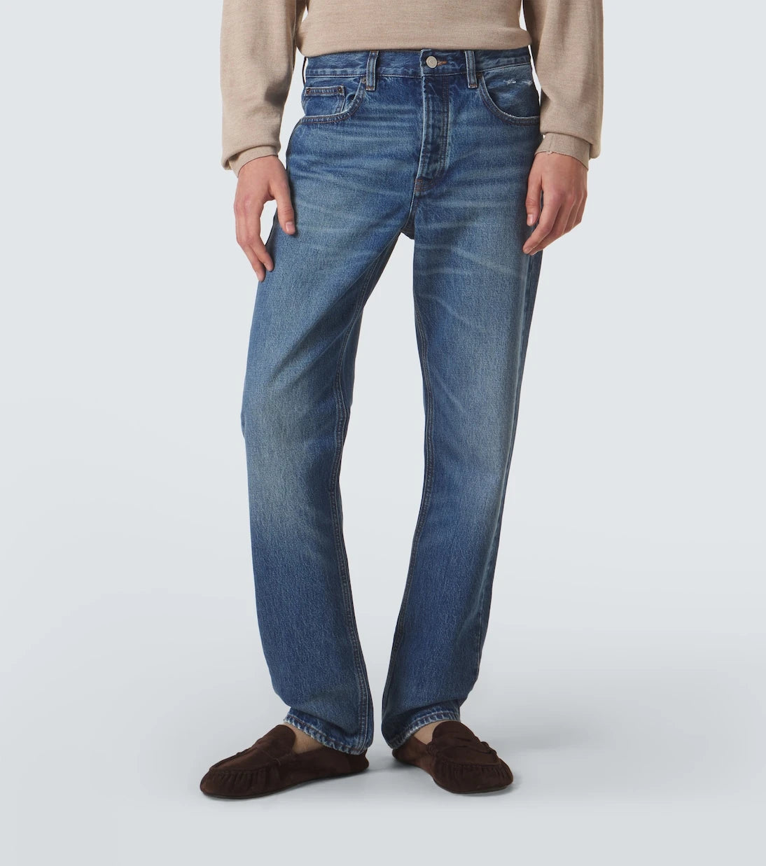 Frame - Mid-rise straight jeans