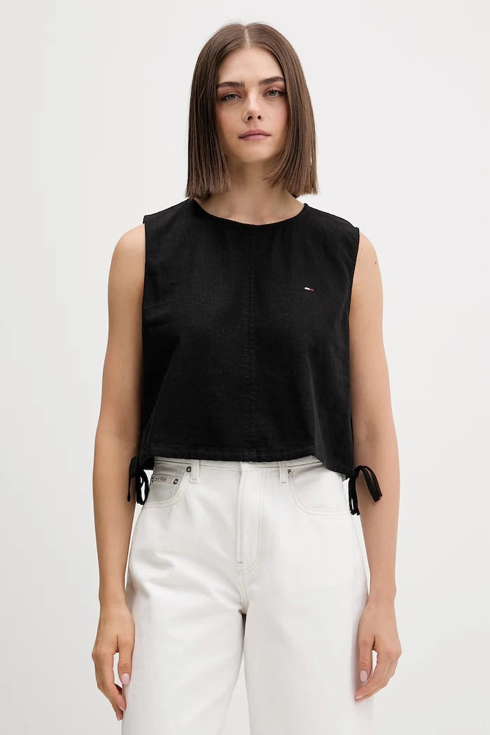 Tommy Jeans блуза дамска с лен