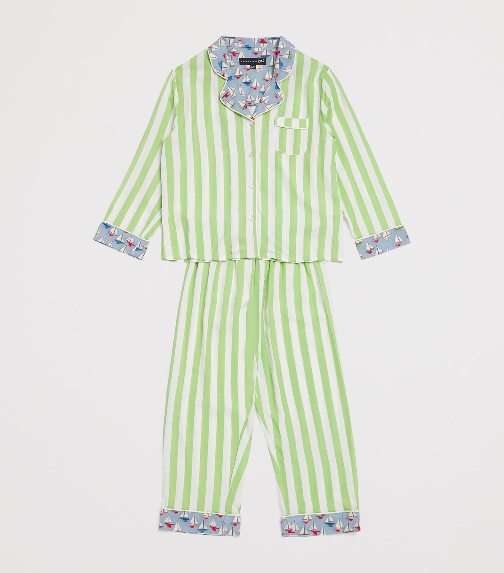 KAREN MABON KIDS Stripe Boat Print Pyjama Set (2-13 Years)