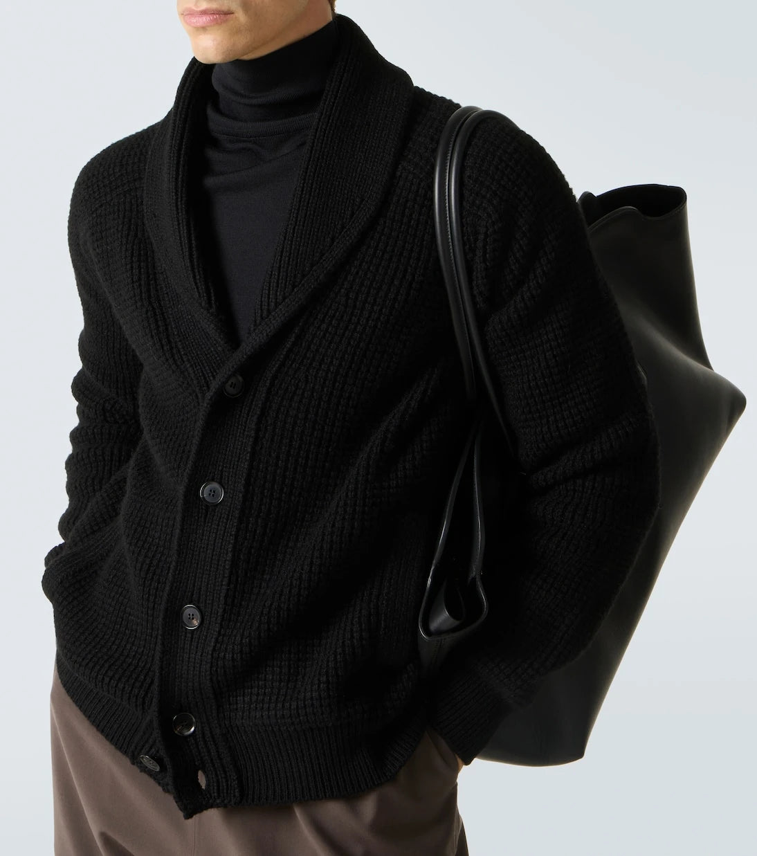 Zegna - كارديغان من مزيج الكشمير بنمط الوافل
