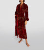 Red Embroidered Velvet Robe