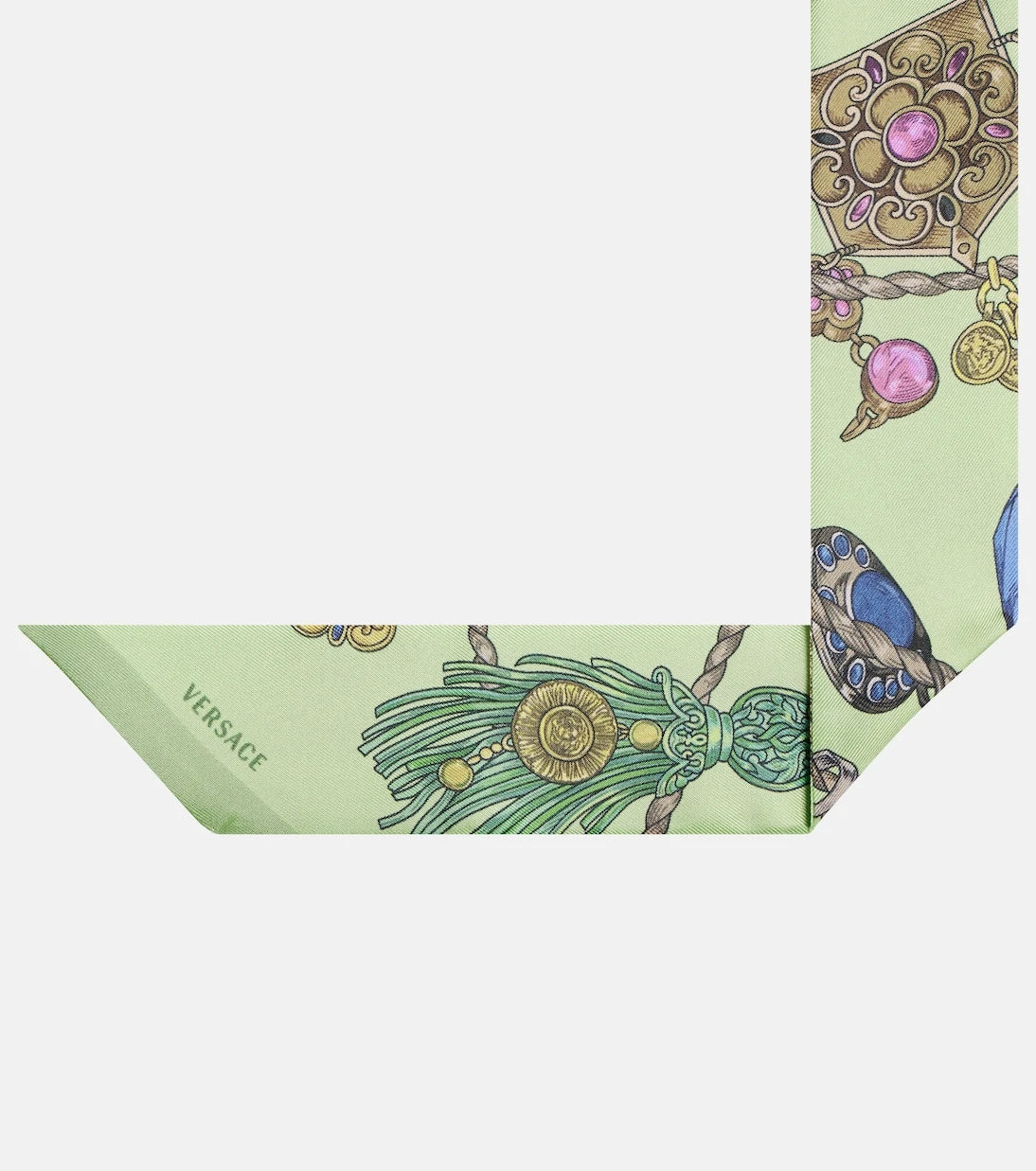 Versace - Floral silk twill scarf