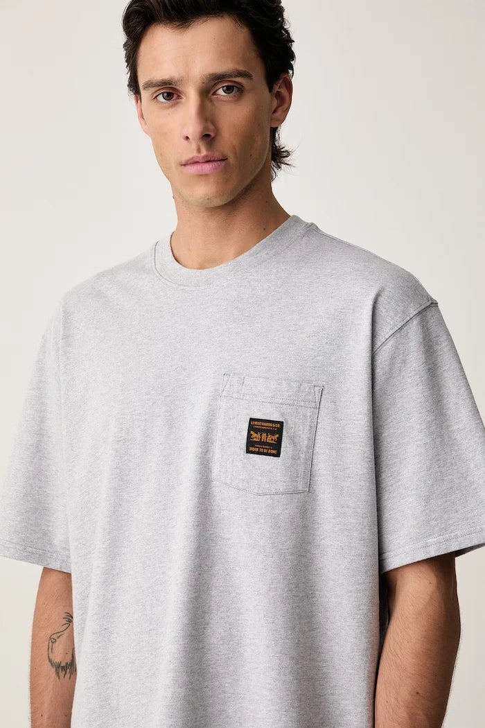Levi's pamuklu erkek SS WORKWEAR PKT tişört