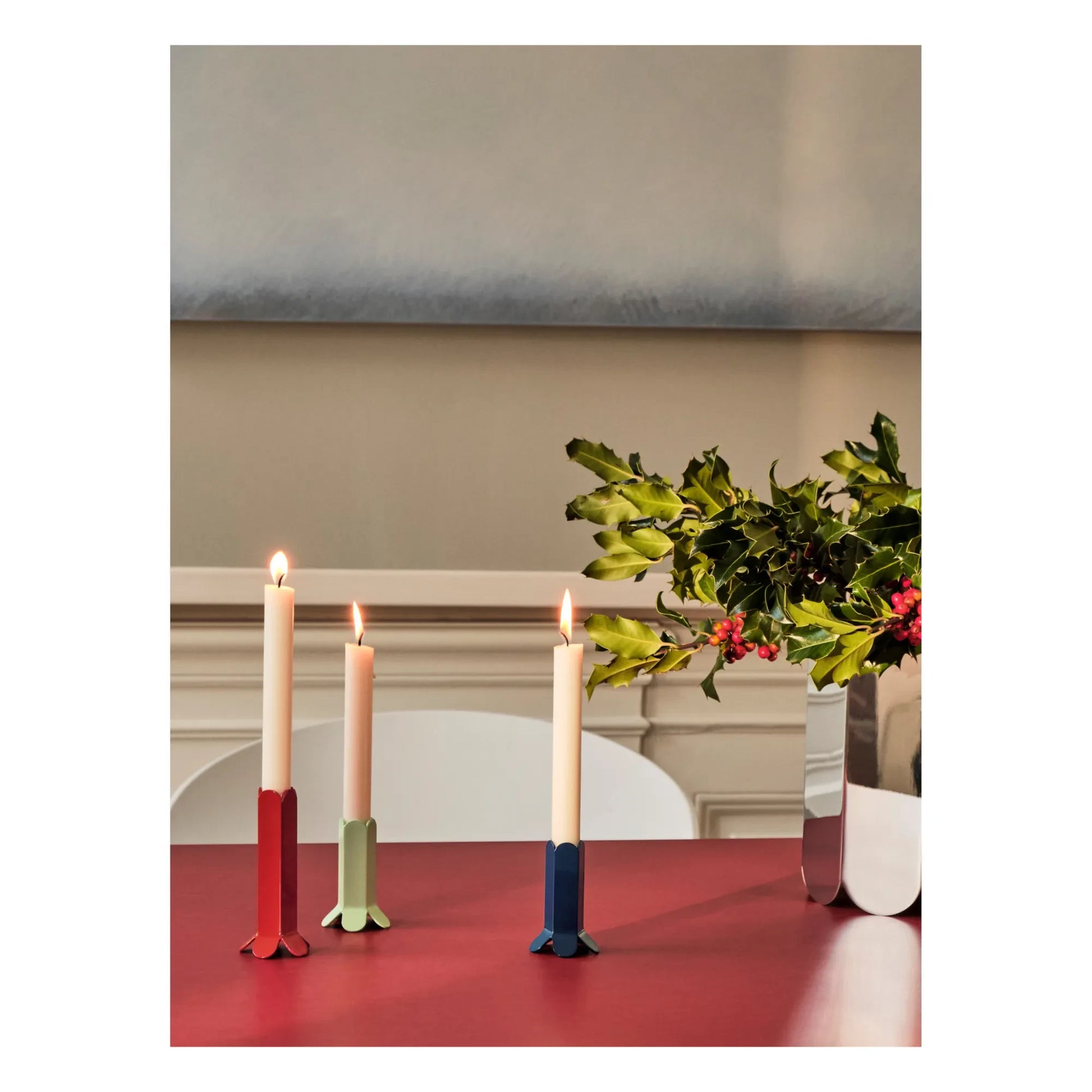 Hay - Arcs Stainless Steel Candle Holder | Mint Green