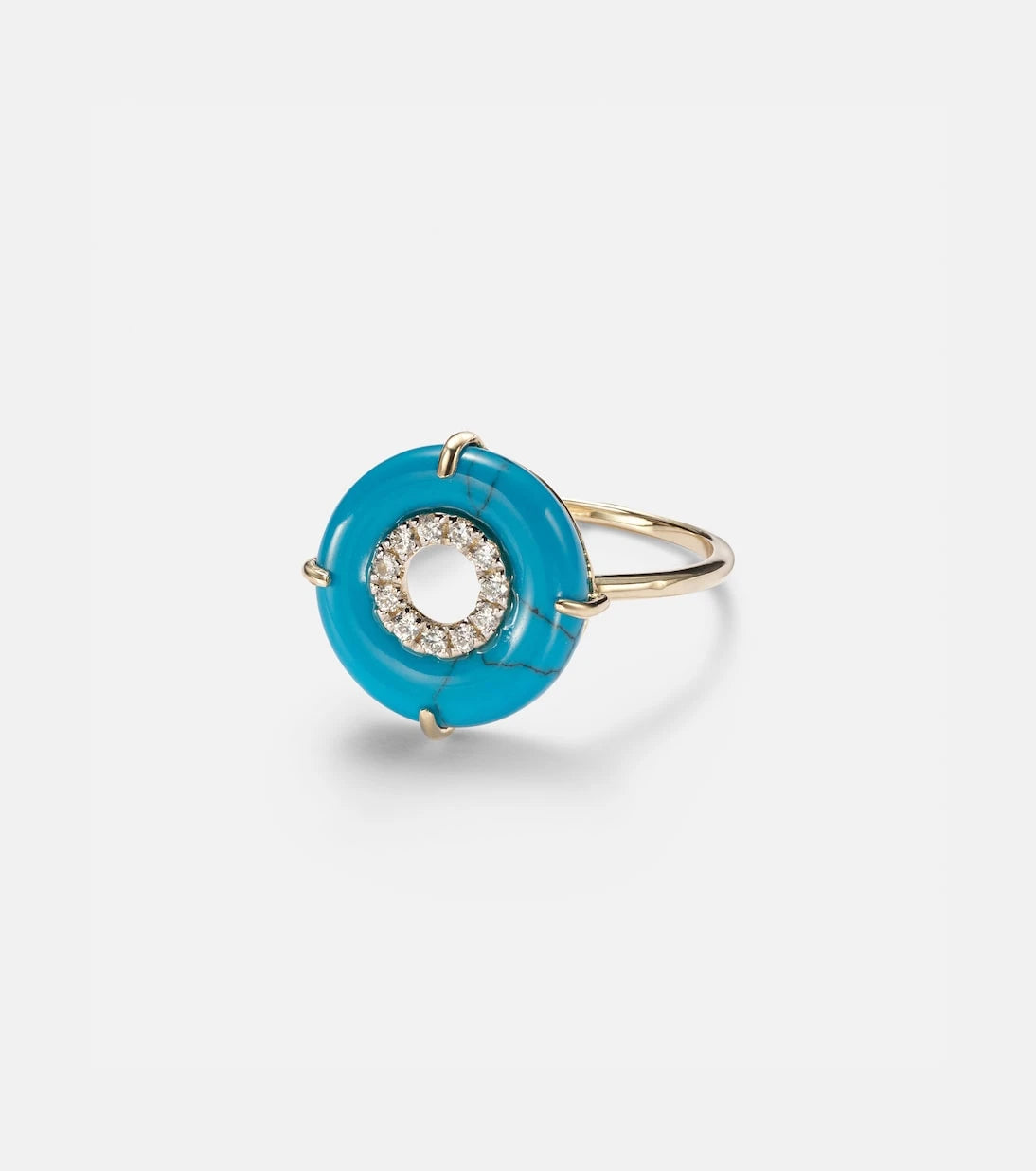 Mateo - 14kt gold ring with turquoise and diamonds