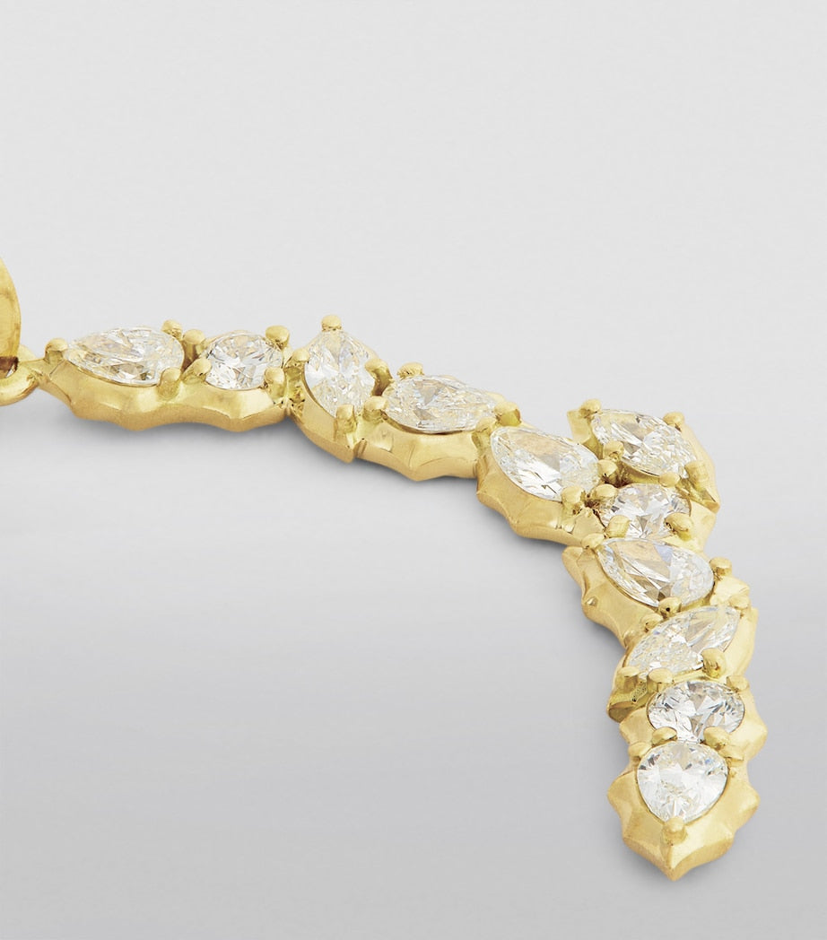 Jade Trau Yellow Gold and Diamond Posey Charm