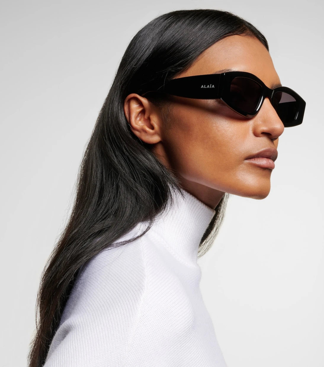Alaïa - نظارة شمسية مستطيلة بشعار