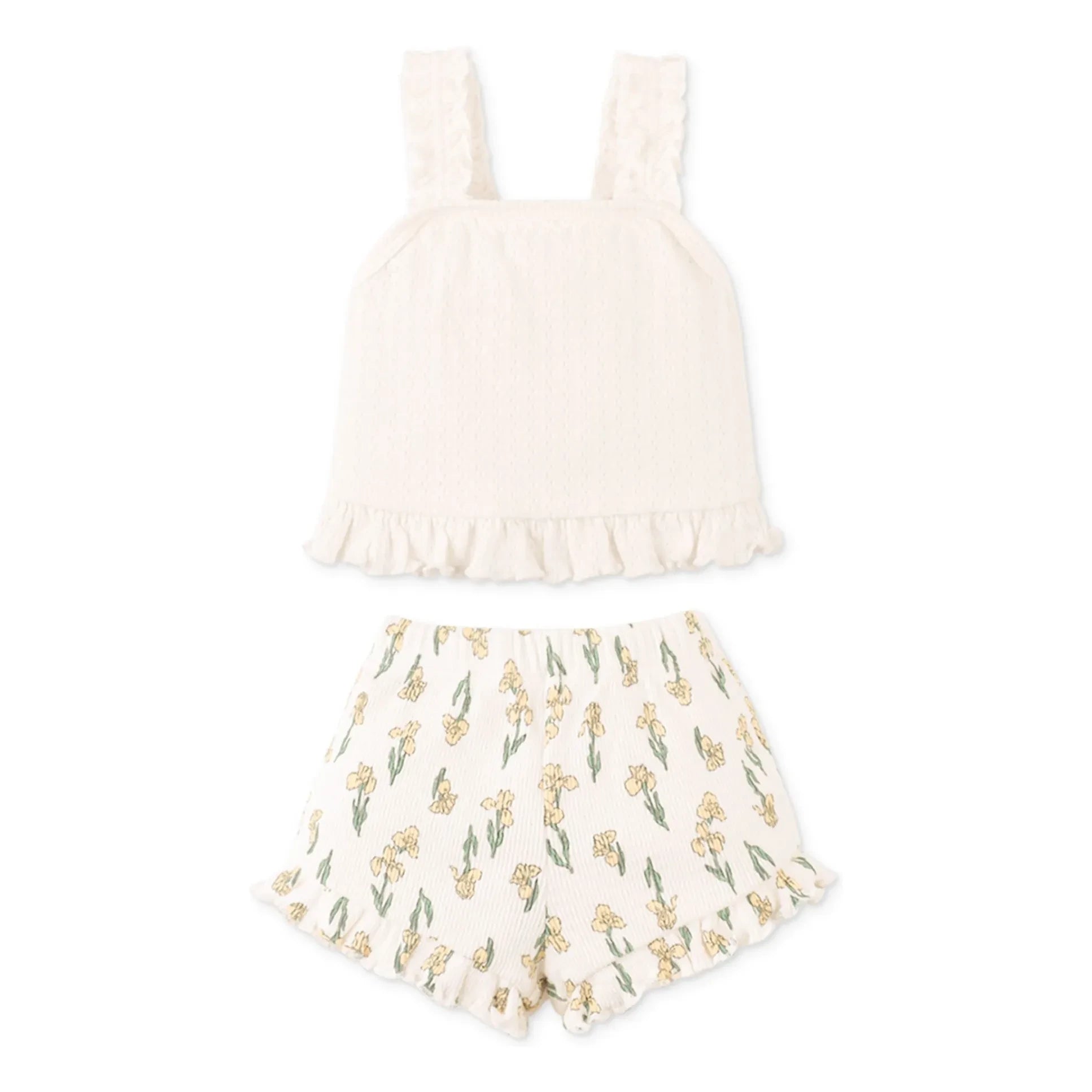 Gingersnaps - Andi Pointelle Top and Shorts set | Ecru