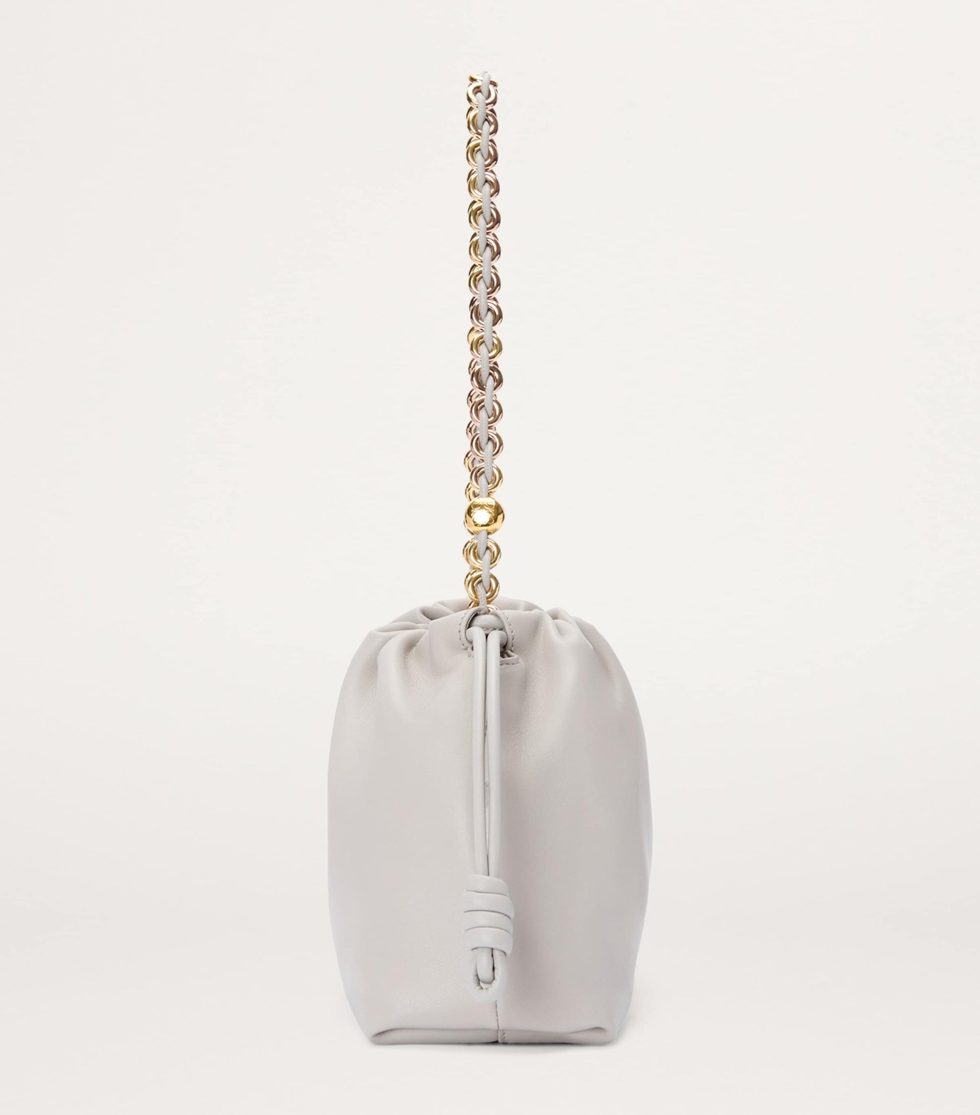 LOEWE Grey Medium Leather Flamenco Shoulder Bag