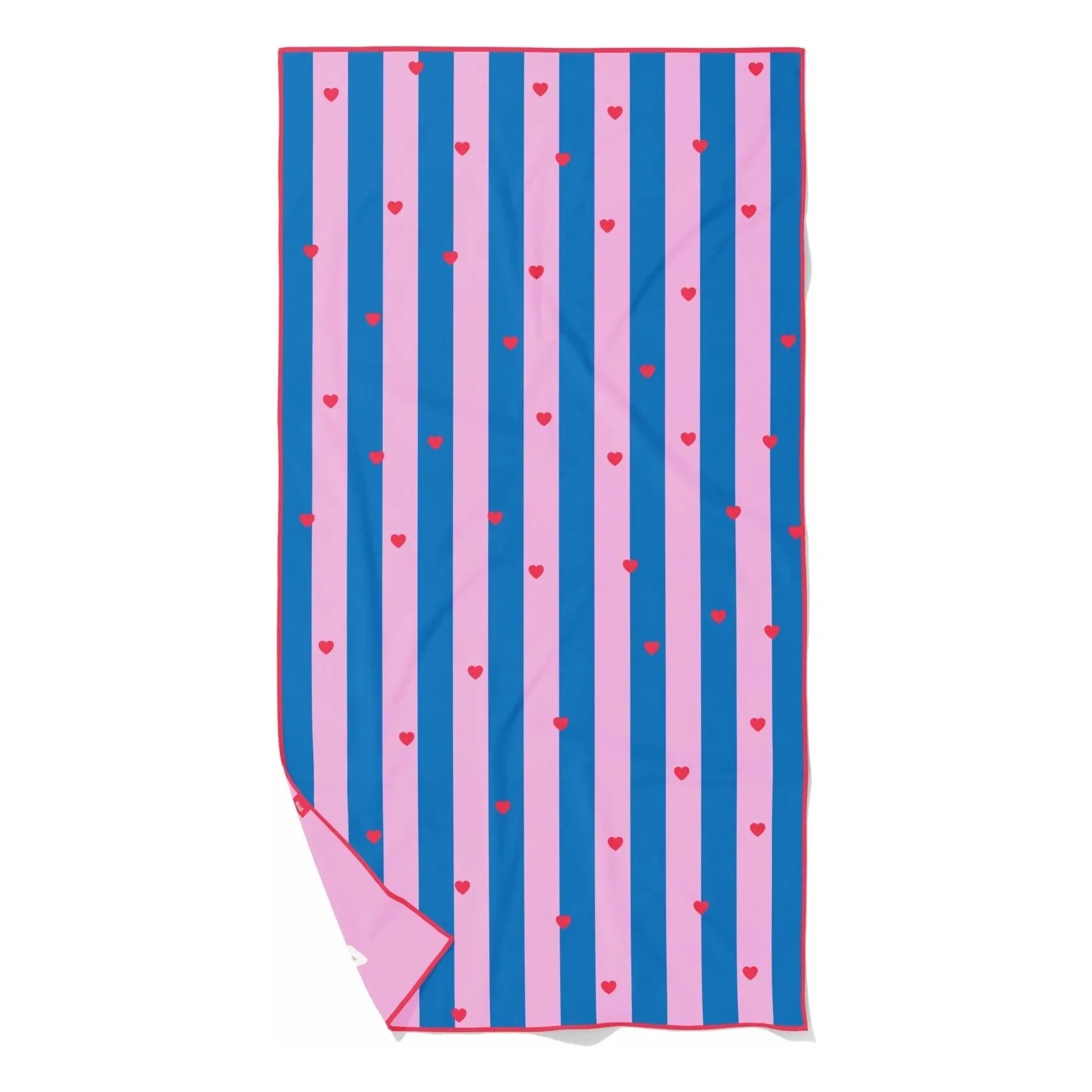 Quut - Phare Cœurs microfiber beach towel | Pink
