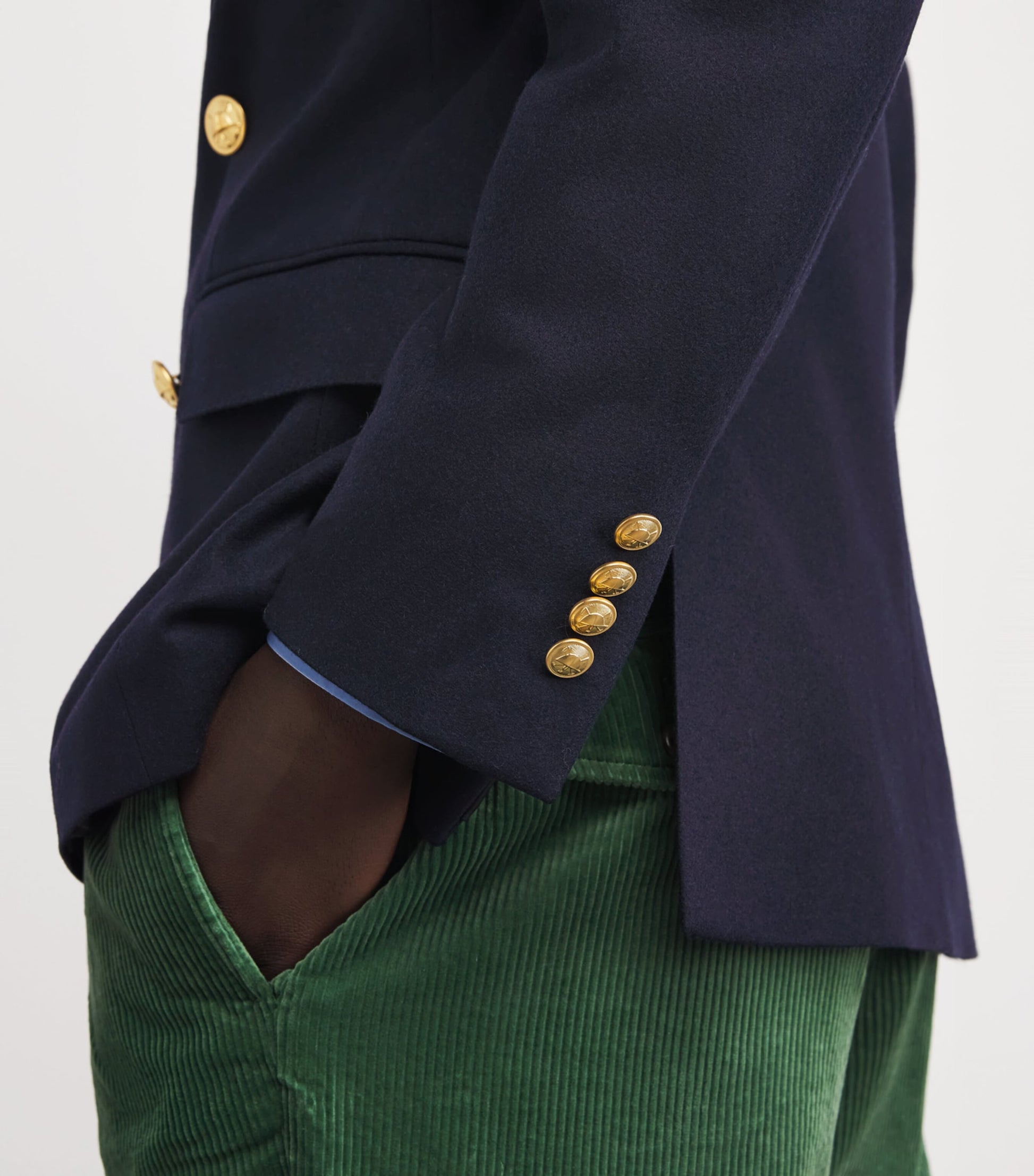 Wool Double-Breasted Blazer NAVY